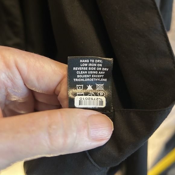 Lafayette 148 N Y Cardigan M Black Cotton Blend Cascade Shawl Collar Open Front - Picture 10 of 13